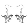 BAMAY Enamel Alloy Tyrannosaurus Rex Dinosaur Earrings Hanging Dangle Jewellery