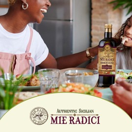 Mie Radici Immessione D.O.P.Certified, Organic - First Cold Pressed Extra Virgin Olive Oil | Made From Superior Sicilian Olives | Unfiltered Fruity Flavors - High in Polyphenols & Antioxidant (750ml)
