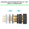 STYDDI Garden Hose Quick Connect Fittings Coupler, Metal Hose Fitting