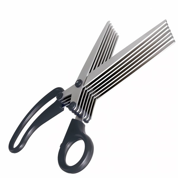 Sunstar Stationery S3711455 7-Blade Shredder Scissors, 7.9 inches (200 mm), Black