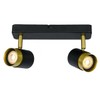 CGC Lighting ORIO Black and Brushed Gold GU10 Adjustable Indoor