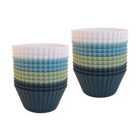 The Silicone Kitchen Reusable Silicone Baking Cups - Pack of 24 | Non-Toxic | BPA Free | Dishwasher Safe
