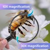 Magnifier, 10x and 30x, Handheld Magnifier, Large, Easy to View,