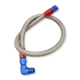 8123 Fuel Line Kit Fuel Fitting Flex Braided Hoses Pressure Regulator Kit Silver