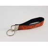 Orange Spider Web Wristlet Keychain