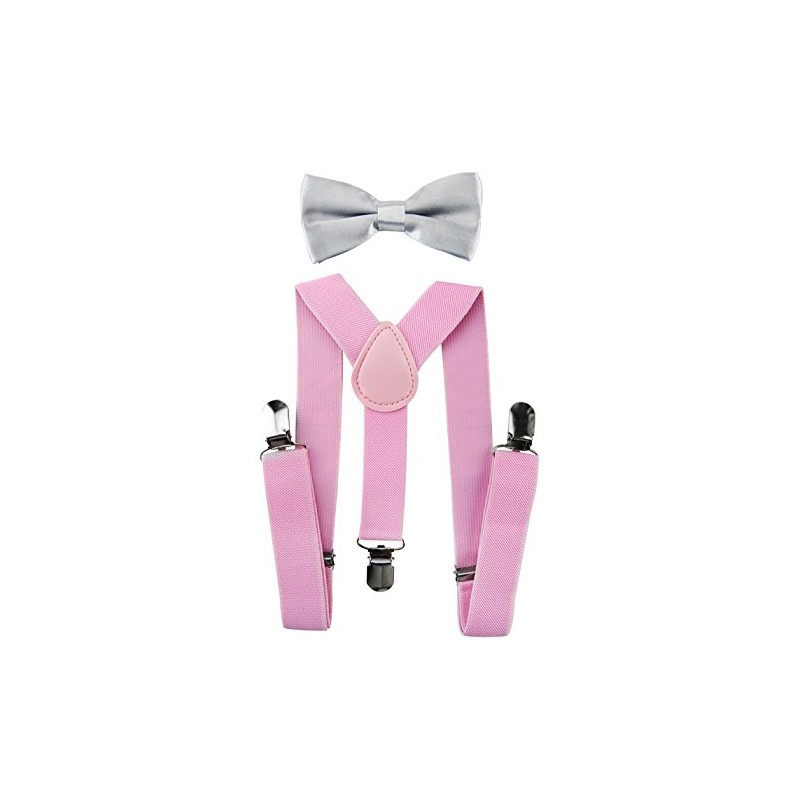 axy Children's Pink Braces Y Shape with Bow Tie 3