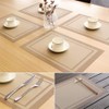 Xmkuwa Placemats, Washable PVC Table Mats, Woven Vinyl Placemat for