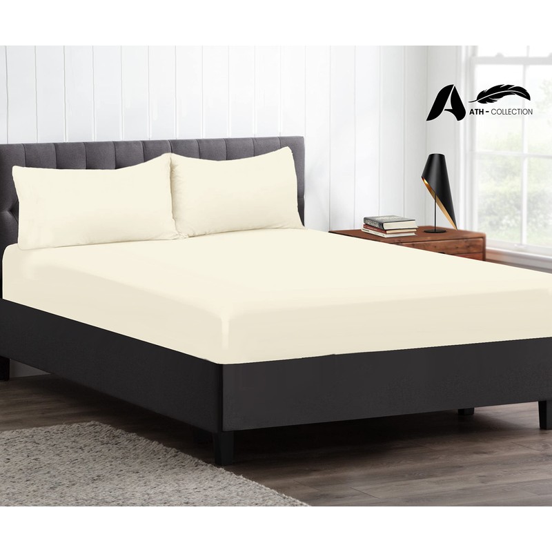 A ATH COLLECTION 300 Thread Count Egyptian Cotton Fitted Sheet