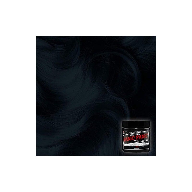 Manic Panic Semi-Permanent Hair Color Cream - Raven 4oz"Pack of