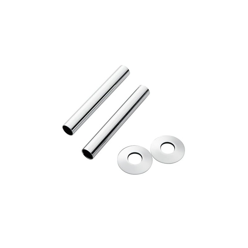 Arroll Radiator Pipe Cover/Sleeve Kit 130mm (Polished Nickel)