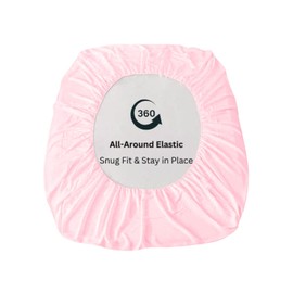 CHCOMFORT 40cm Deep Double Size Fitted Sheets with 2 Matching Pillowcases - Pink Microfiber, All-Around Elastic, Wrinkle-Free, Fade Resistant- Suitable for All!