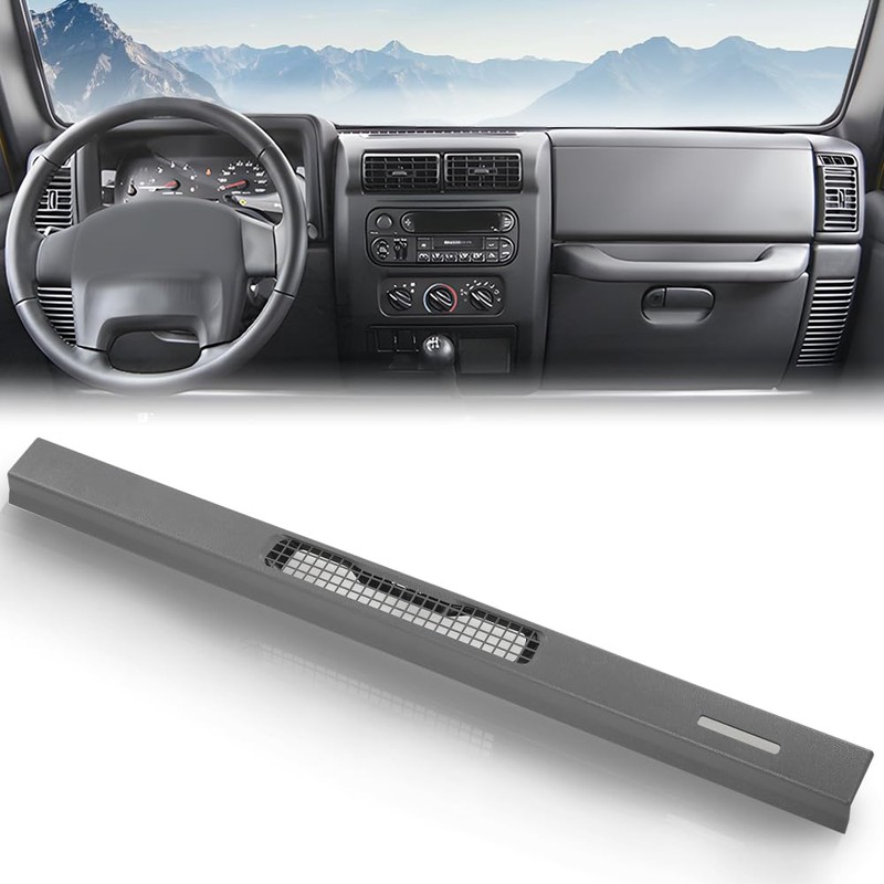 CROSSDESIGN Upper Dash Defrost Vent Bezel Trim Panel Gray Compatible