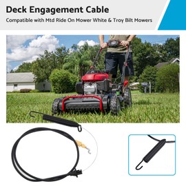 Deck Engagement Cable Suitable for Mtd Ride On Mower White & Troy Bilt Mowers Replaces 746-04173B Mower Parts