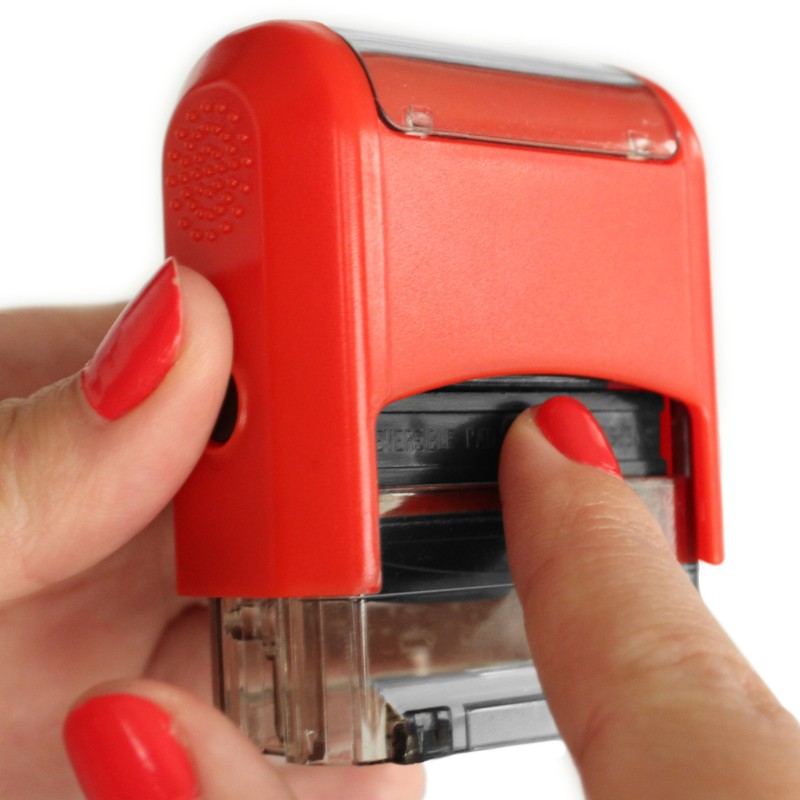 ExcelMark Self-Inking Rubber Teacher Grading Stamp - Please Sign &