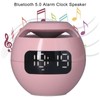 Multifunctional Bluetooth 5.0 Alarm Clock Speaker Rechargeable Ball Shape Portable