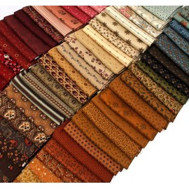 10 Fat Quarters - American Civil War Fat Quarter Bundle 1800's Historical Reproduction Quality Quilters Cotton Fabrics FQs M22801c