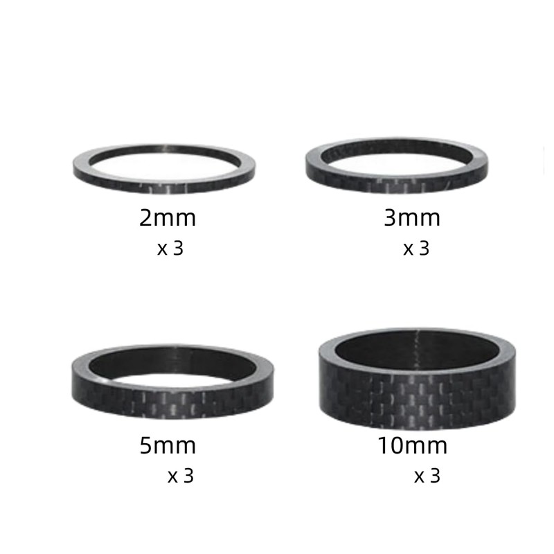 Headset Spacer 28.6mm Low Spacer 2mm/3mm/5mm/10mm Set of 12 Column