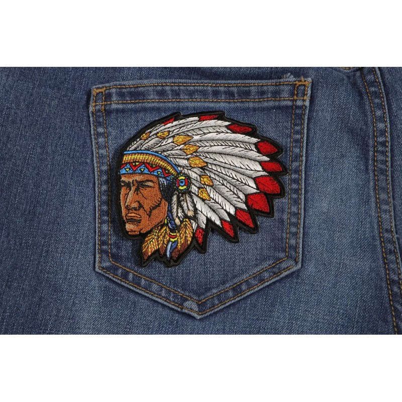 Ivamis Native American Indian Head Dress Patch - 4x3.7 inch