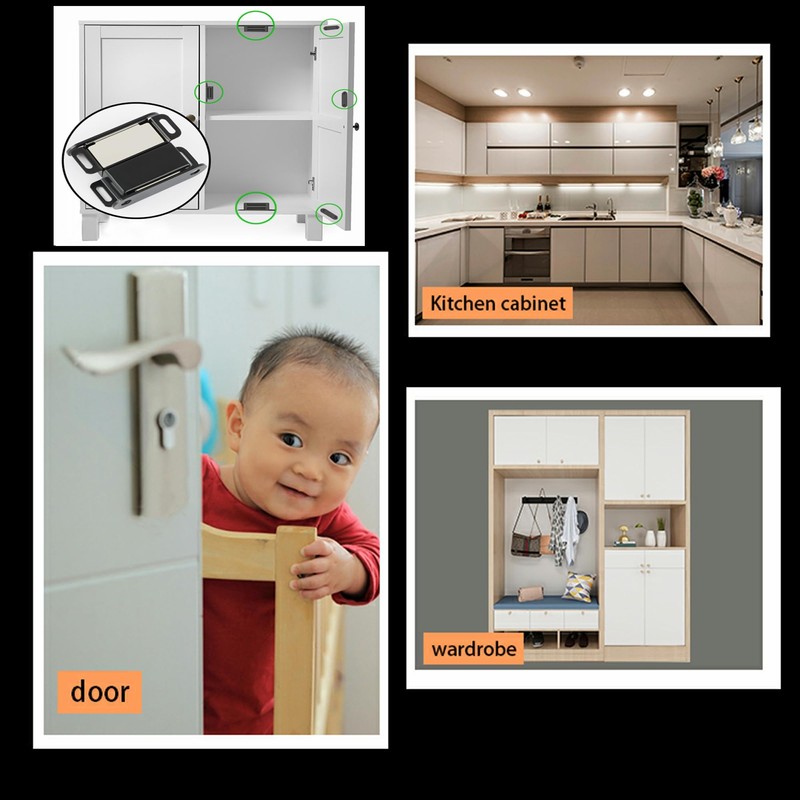 Alise Magnetic Cabinet Door Catch 4Pcs,Cabinet Door Magnets Catches Magnetic