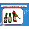 Hot Sauce Keychain with Red Keychain + Mini Tabasco Sauce,