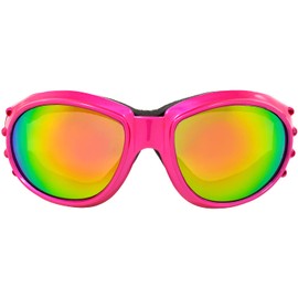 Birdz Eyewear Eagle Padded Anti Fog Womens Motorcycle Goggles Pink Frame Clear Lens (Pink-Pink Mirror)