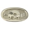 Unbranded 4030328 Polished Silver Tone Shriner Belt Buckle Shrine Scimitar
