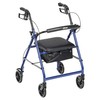 Drive Medical Aluminum Rollator Walker Fold Up and Removable Back