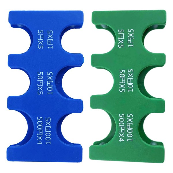 KALLORY 2pcs Japanese Yen Coin Holder Plastic Organizer Coin Collection