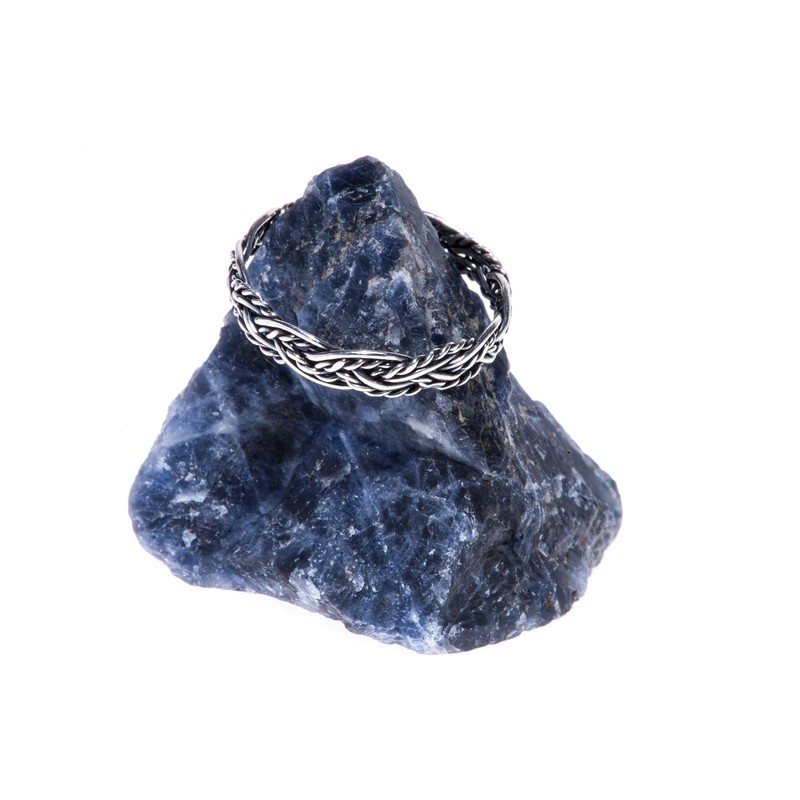 Windalf Delicate Bohemia Silver Ring RICARA 3 mm Braid Pattern
