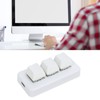White Mini 3 Key Keypad ABS Bluetooth Receiver USB Comfortable