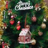 Toddmomy Christmas Gingerbread House Ornaments Resin Christmas Hanging Ornaments for