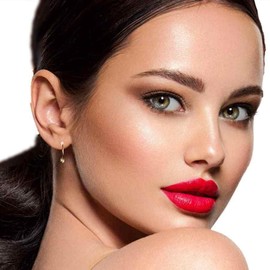 Miyabi Grace Women's 19mm Knot Gold Hoop Invisible Invisible Clip On Earrings Comfortable Non Pierced Earrings Pierced Look