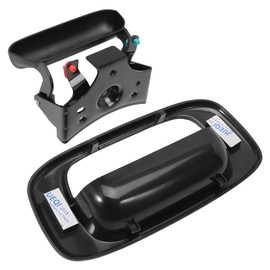 FanPaYY 15997911 Upgraded Metal Tailgate Handle with Plastic Bezel Trim Rod Clips Compatible with 1999-2007 Silverado Sierra 1500 2500 3500 15228539 15228541 15228540 Tail Gate Latch Assembly