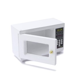 Miniature Microwave Dollhouse Accessories Oven Mini Kitchen Furniture Appliance 1:12 Mini House Decoration Model Decor High Simulation Accessories Ornaments (White)