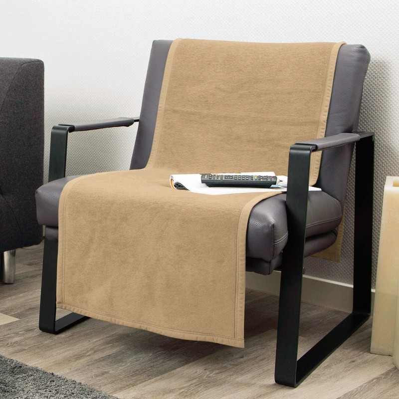 Erwin Müller Armchair Protector, Sofa Runner, Camel, Size 50 x