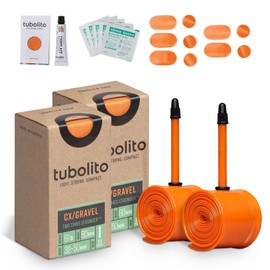 Tubolito CX/Gravel TPU Inner Tube 700c x 32-50mm, 60 mm Presta Valve Tube 2-Pack | Light, Strong & Compact | Rim & Disc Brake Compatibility