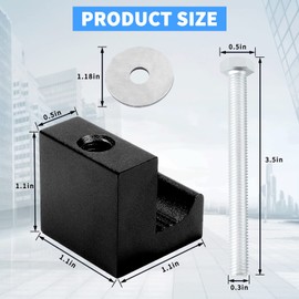 AICARS Truck Tool Box Mounting Kit: Universal Aluminum Alloy Tie Down J Type Hook for Pickup Trucks Toolbox with Screws and Washers No Drilling (4 Pcs)