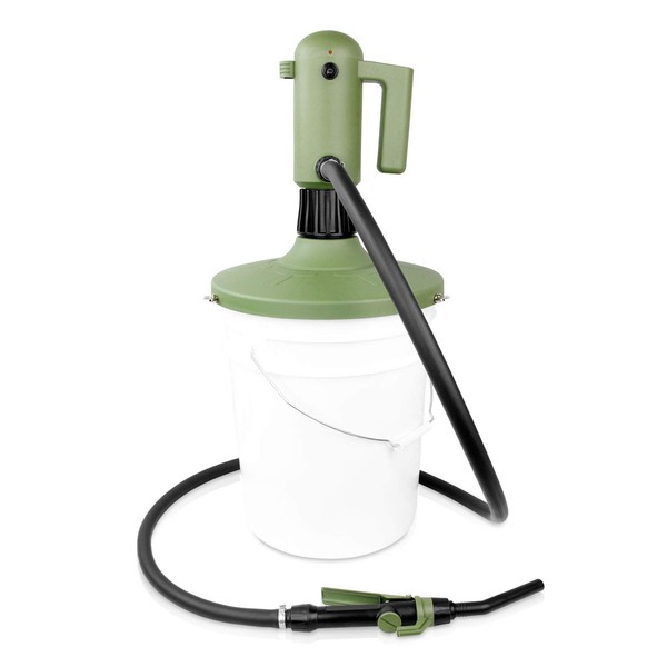 Electric 5 Gallon Bucket Pump | Fits 5 Gallon Pails | Telescopic Tube with Built-In Filter, 6 FT Hose, Transfers 4.5 GPM, Pumps Engine Oils, Hydraulic Oils, DEF and more