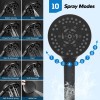 Hibbent High Pressure Shower Head Combo 5 Spray Rainfall Showerhead
