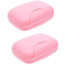 GBSTORE 2pcs Travel soap case bar soap Holder Portable Leak Proof soap Box (pink)