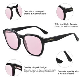 GLEASANNA Blue Light Glasses for Woman Sleep Computer Gaming Glasses - Anti Eyestrain and UV400 Glare Protection