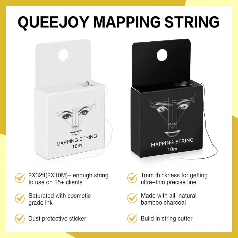 6pz Hilo Entintado Atomus Para Diseño De Cejas Microblading