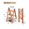 GameGem 3 Step Ladder, Aluminum Folding Step Stool with Anti-Slip