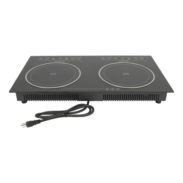 CNCEST 2400W 110V Electric 2-Burners Built in Dual Induction Cooker