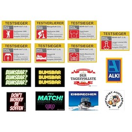 XXL 300x Malle Sticker Set/Malle Sticker Set/Festival Sticker/Sauf Sticker/Mallorca/Test Winner Sticker/Bumsbar Sticker/Oktoberfest/JGA/Party Sticker Set