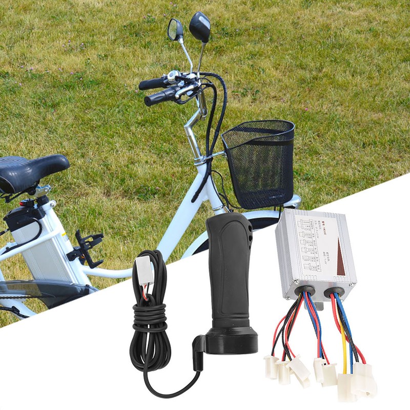 500W Motor Brushed Speed Controller &amp; Throttle Grip for Electric