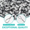 Bikykose 50Pcs M5 Aluminum Crimping Loop Sleeves for 9/64 Inch