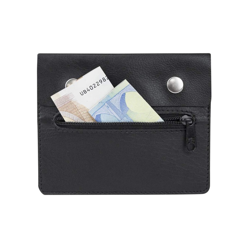 Neck purse LEAS, Genuine Leather, black - ''LEAS Travel-Line''
