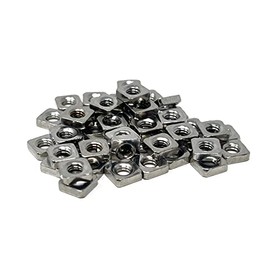 M3nS - Thin M3 Square Nuts for PRUSA & Zaribo 3D Printers - A2 Stainless Steel - Conform to DIN 562 (Quantity 25)