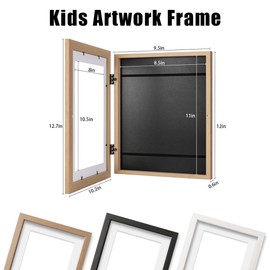 4 Packs Kids Art Frame, 8.5 x 11 Inch Kids Artwork Frames Changeable, Front Opening Picture Display Frame for Wall Holds 50 Drawings for Crafts Storage, Room Decor, Portfolio, Children Drawing